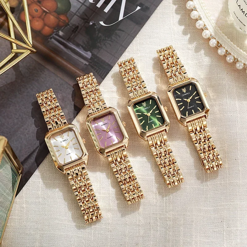 Women Retro Square Metal Band  - огляд і ціна Jewelry For Watches